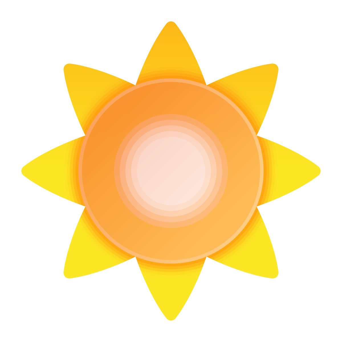 glassmorphism style ensoleillé icon