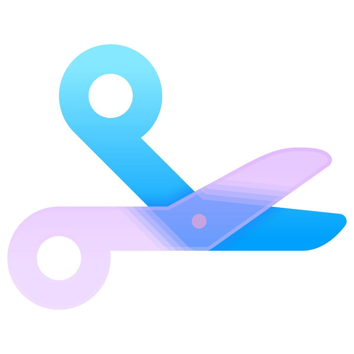 glassmorphism style 外科剪刀 icon