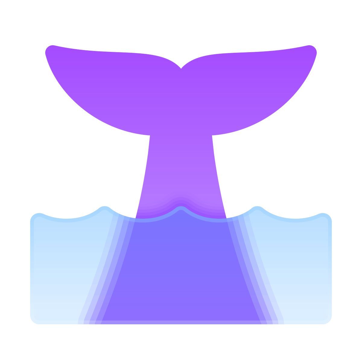 glassmorphism style coda di balena icon