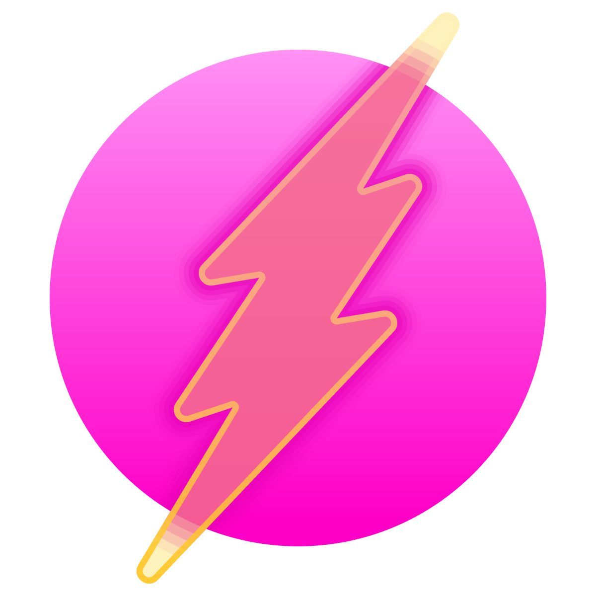 glassmorphism style sinal do flash icon