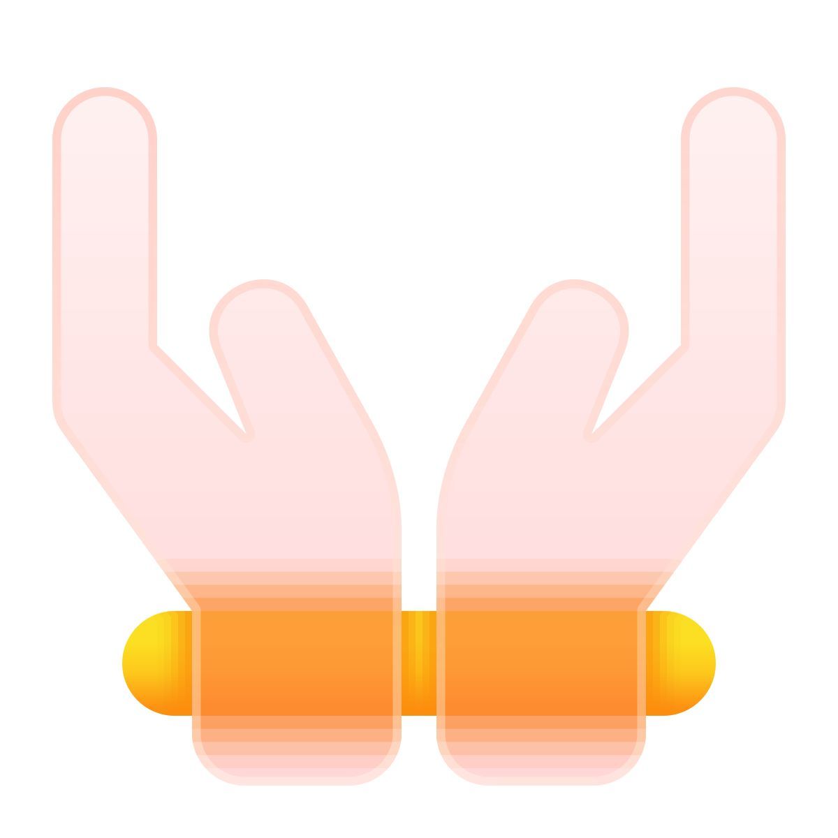 glassmorphism style 結ばれた手 icon