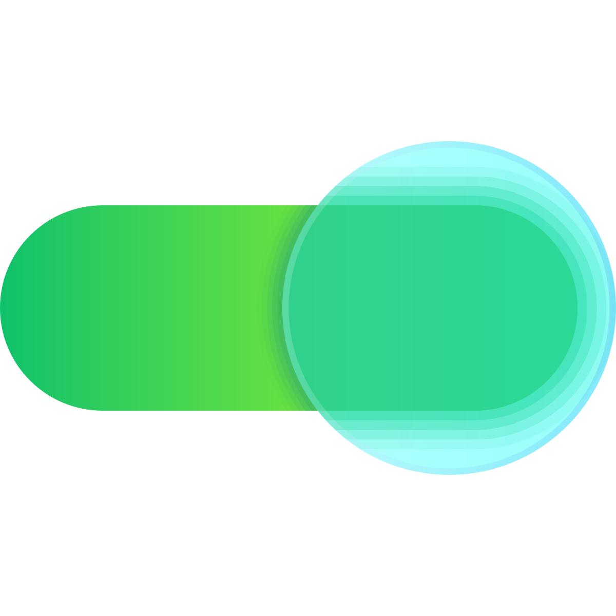 glassmorphism style toggle on icon