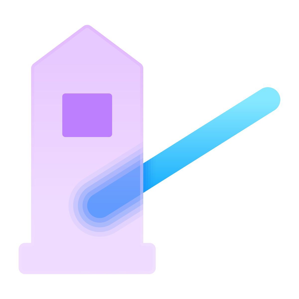 glassmorphism style tollbooth icon