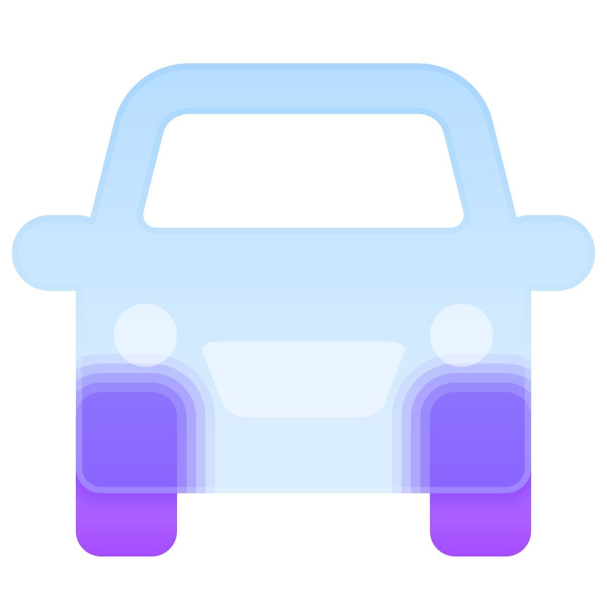 glassmorphism style 교통 icon