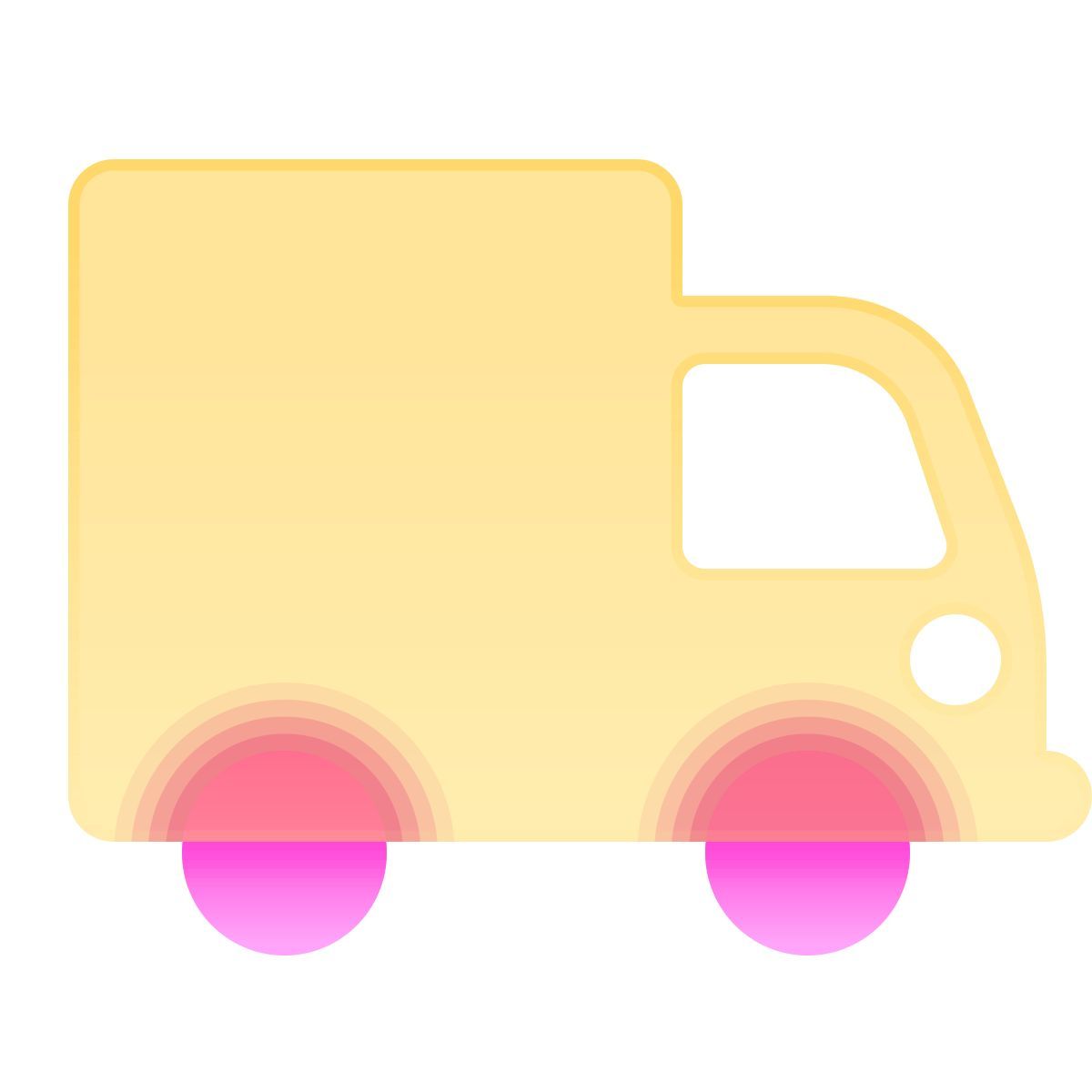 glassmorphism style camion icon