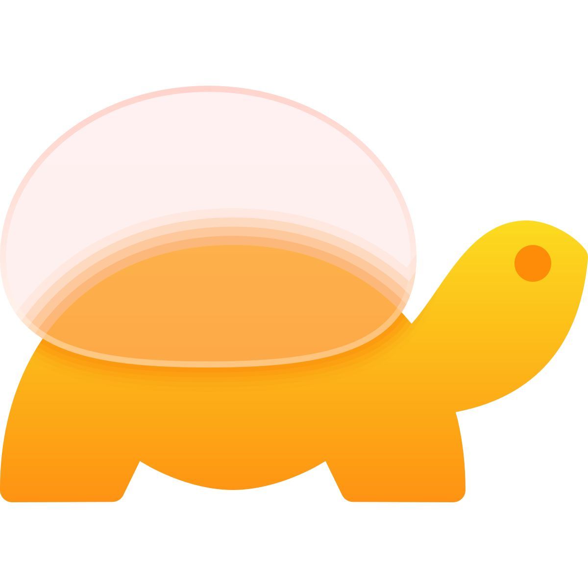 glassmorphism style tartaruga icon