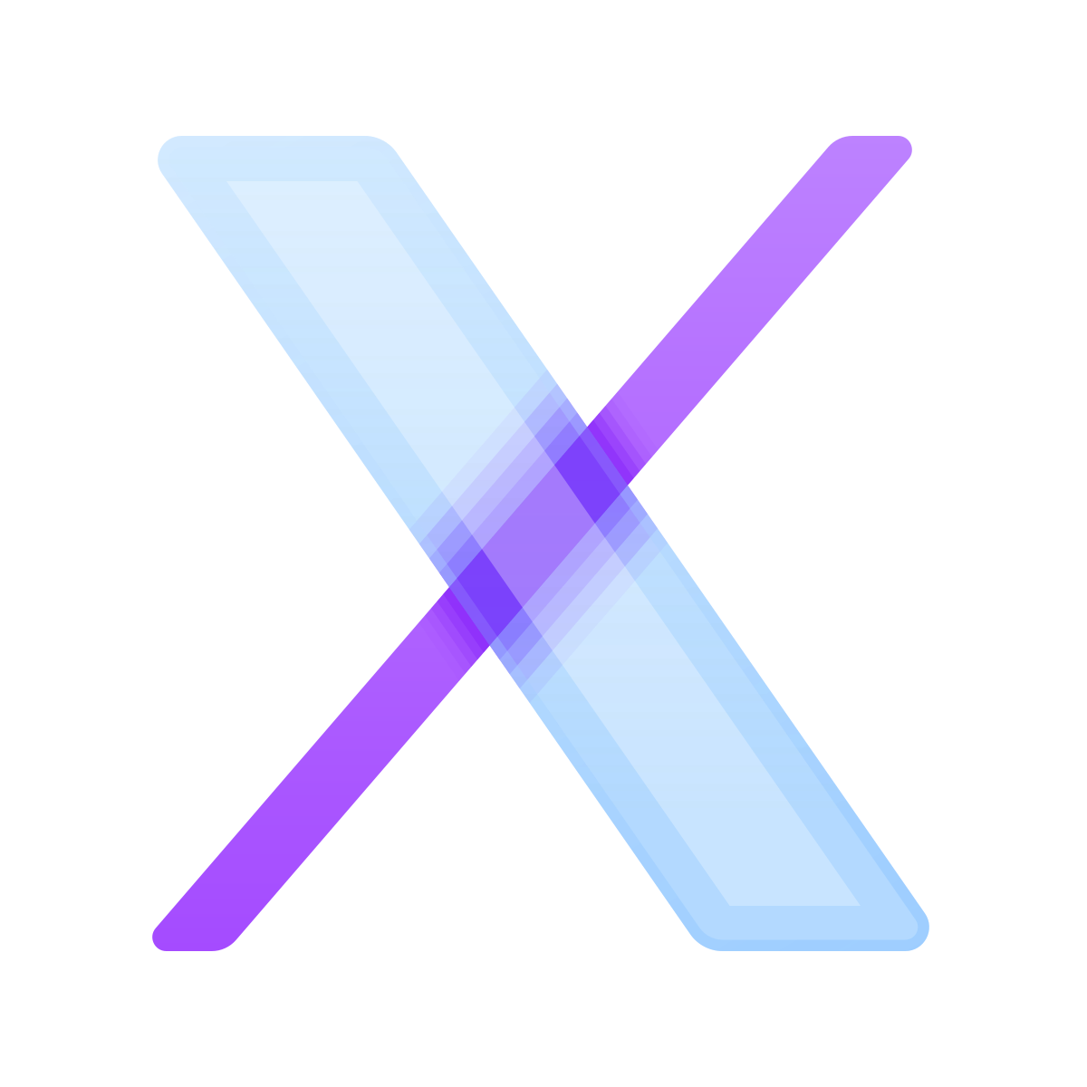 glassmorphism style twitterx icon