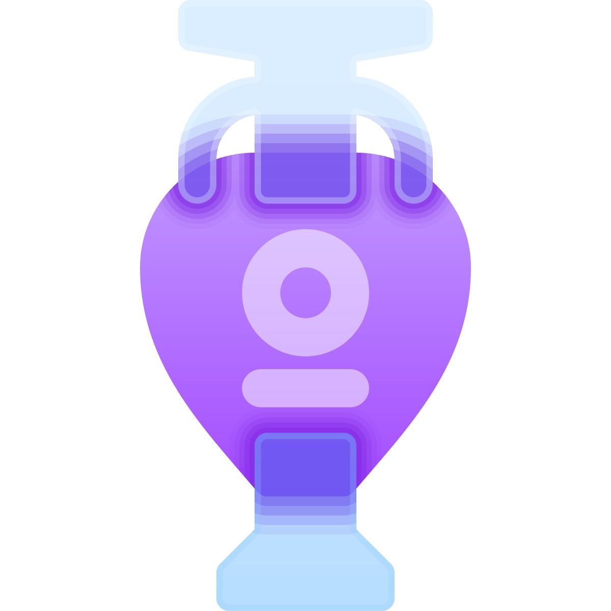 glassmorphism Stil em pokal Icon