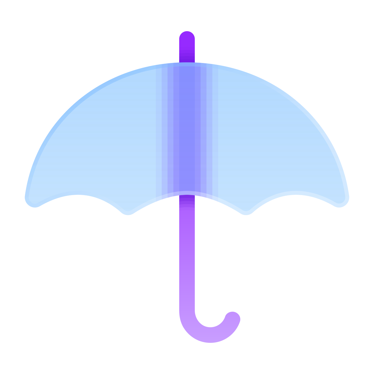 glassmorphism style umbrella icon