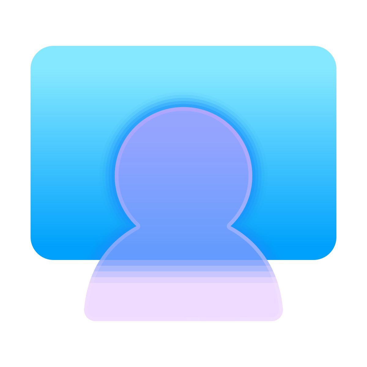 glassmorphism style workspace icon
