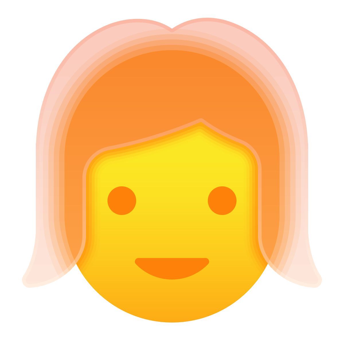 glassmorphism style user female icon