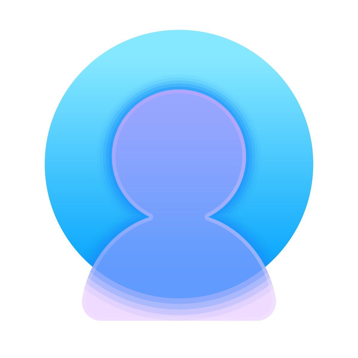 glassmorphism Stil männlicher benutzer eingekreist Icon