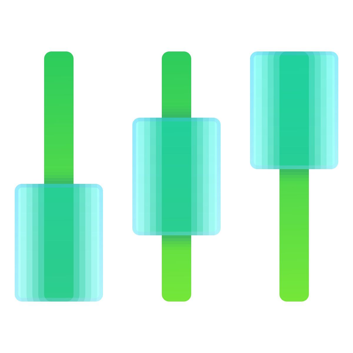 glassmorphism style 垂直时间线 icon