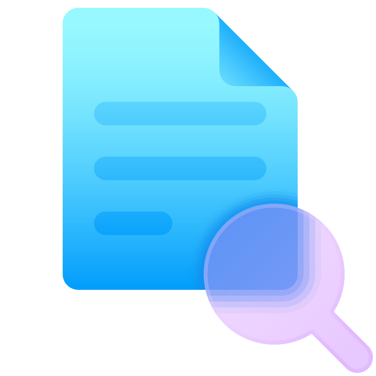 glassmorphism style view file icon