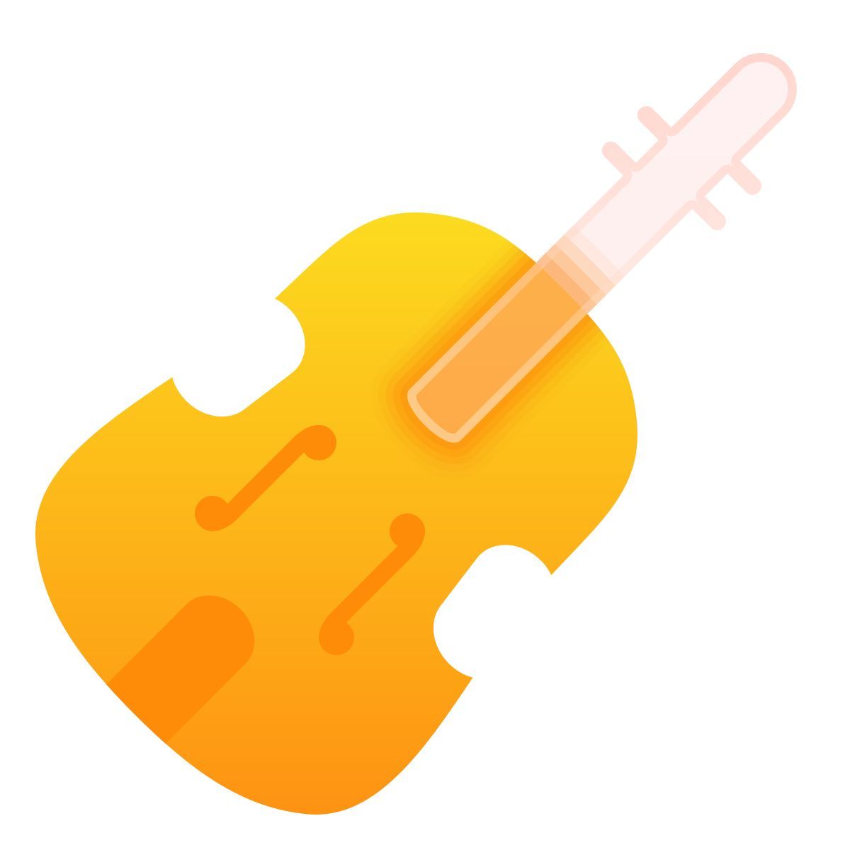 glassmorphism style 小提琴 icon