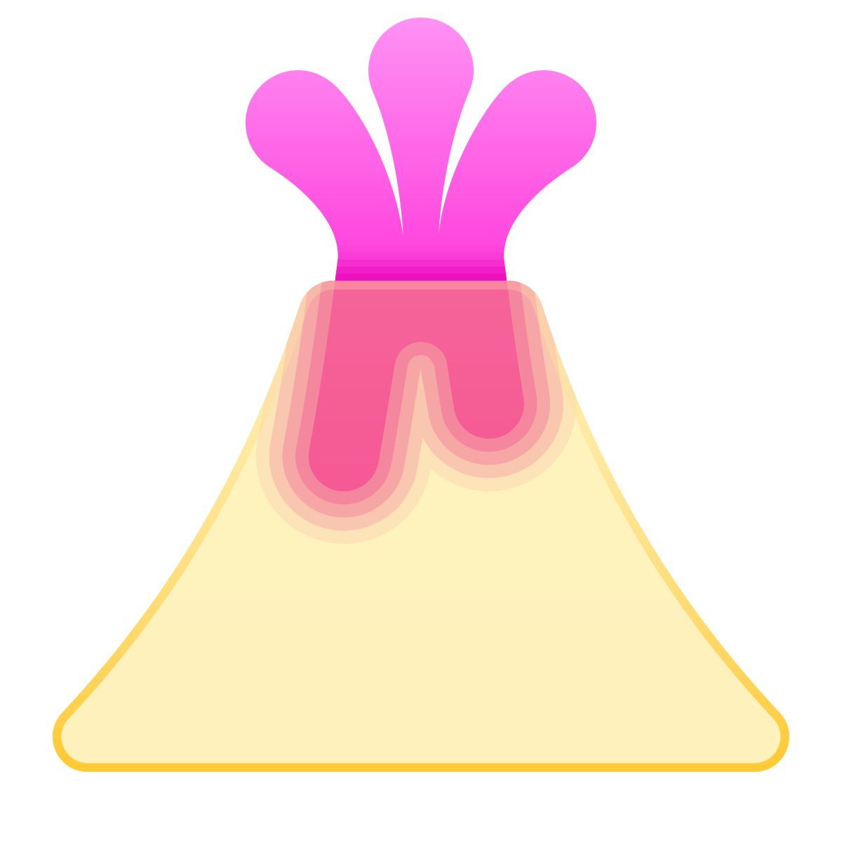 icono volcán glassmorphism estilo