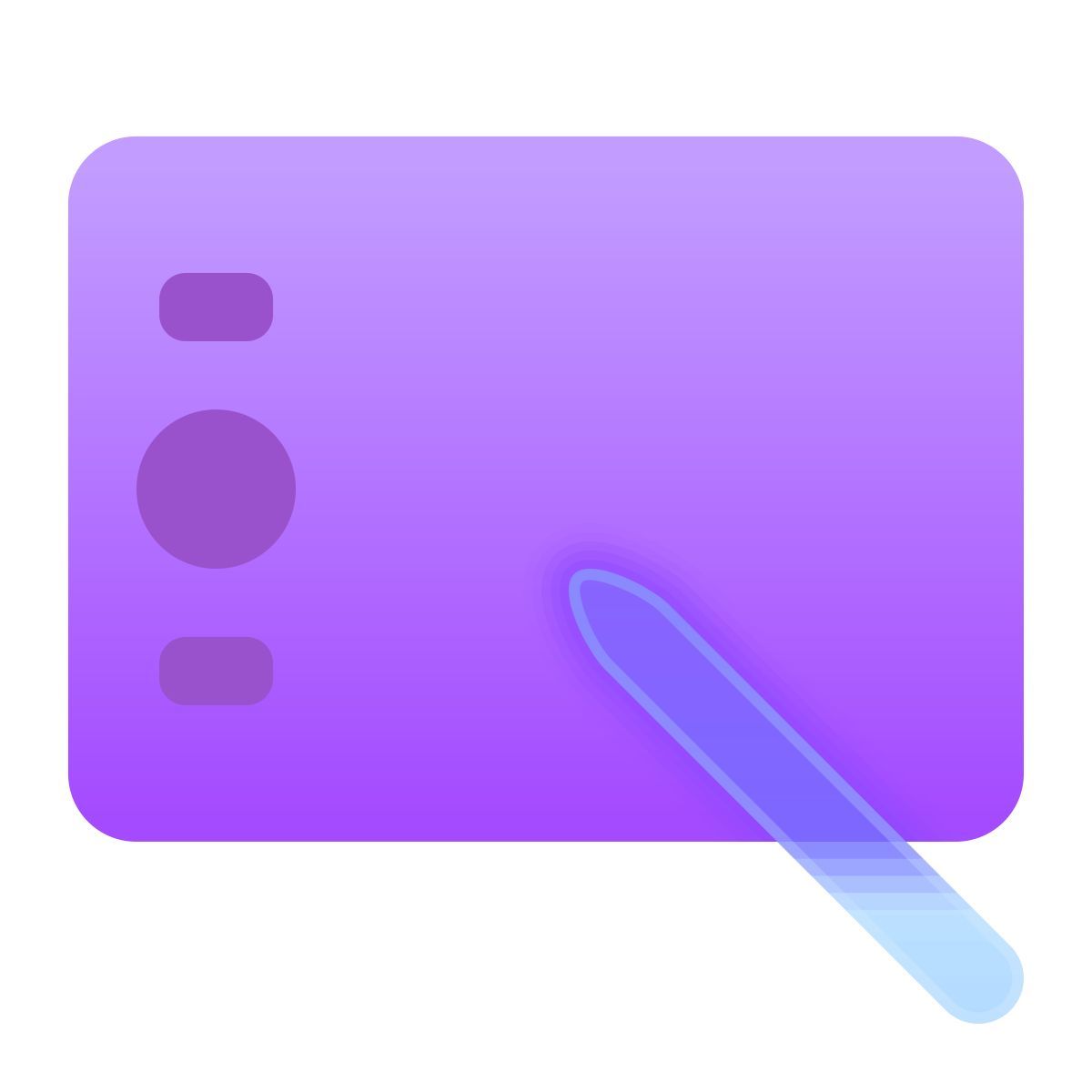 glassmorphism style ワコムのタブレット icon