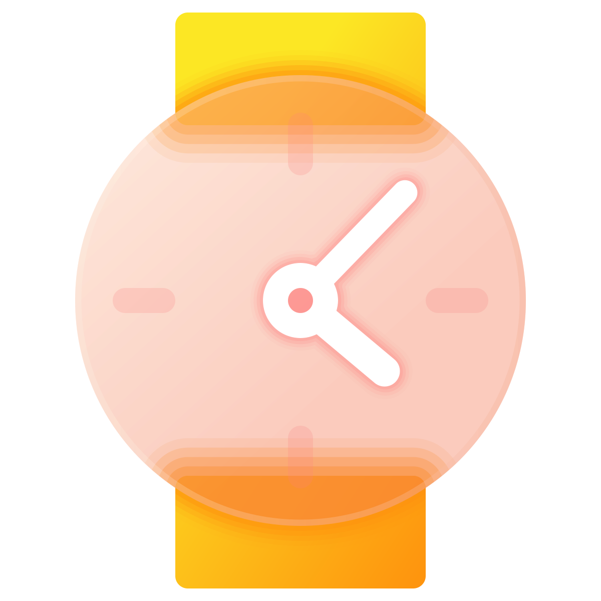 glassmorphism style watches front view icon
