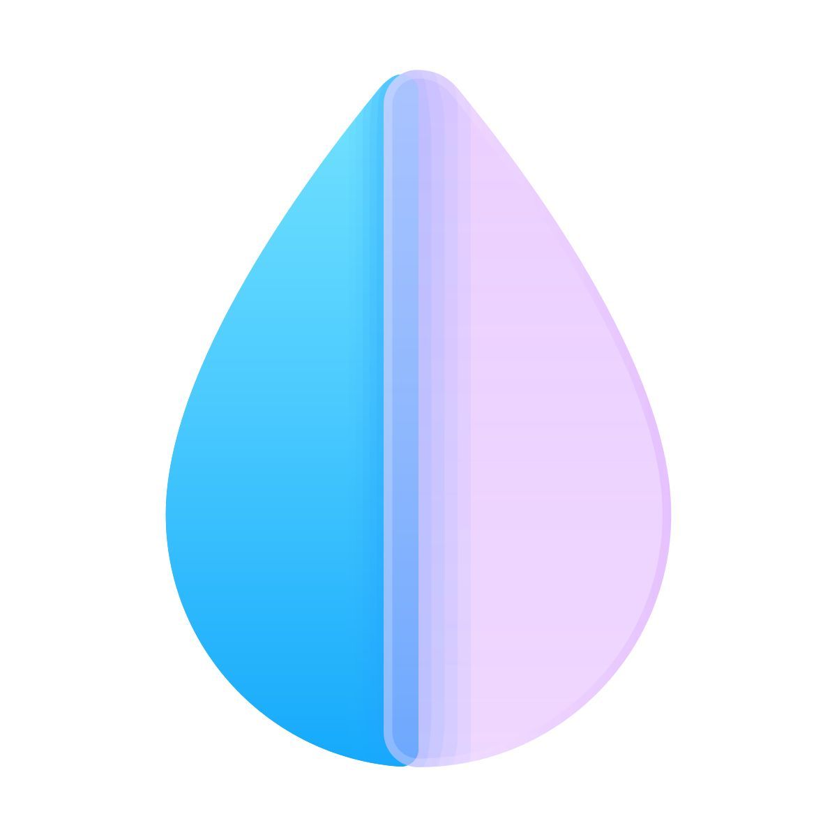 icône eau glassmorphism style