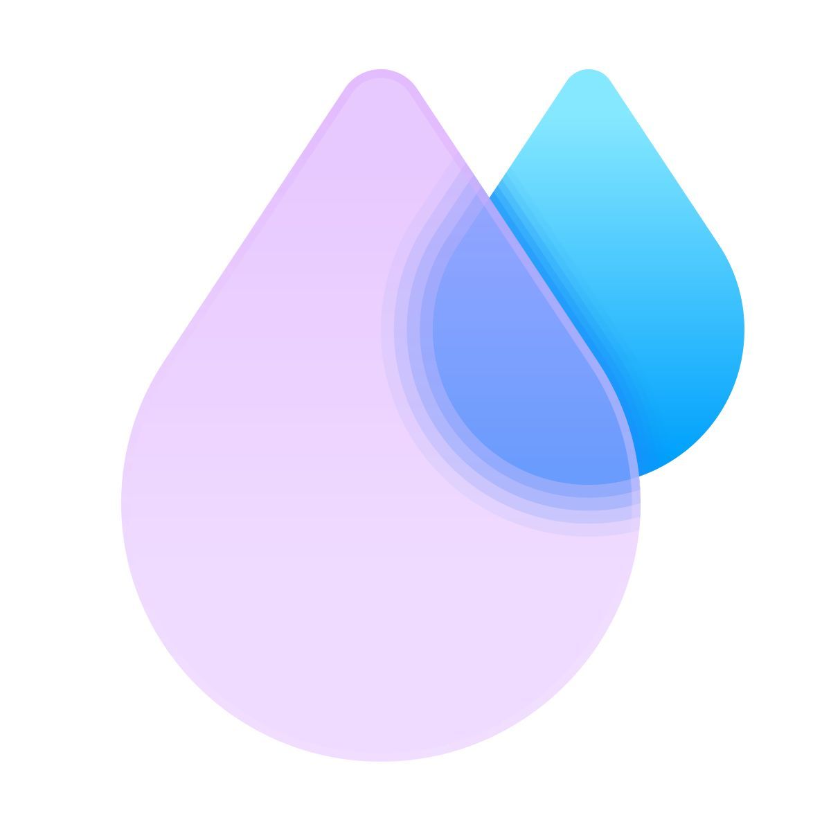 glassmorphism Stil wasser Icon