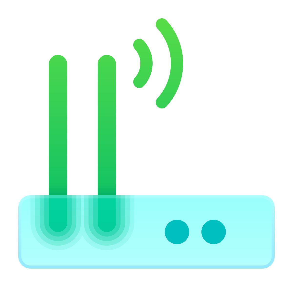 glassmorphism style wi fiルーター icon