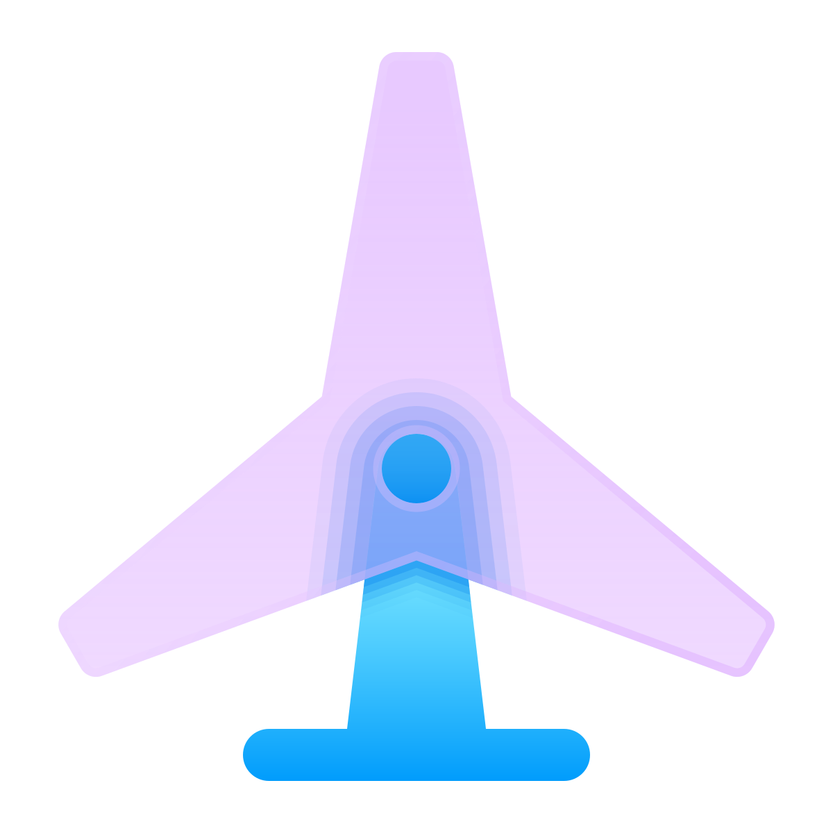 glassmorphism style wind turbine icon