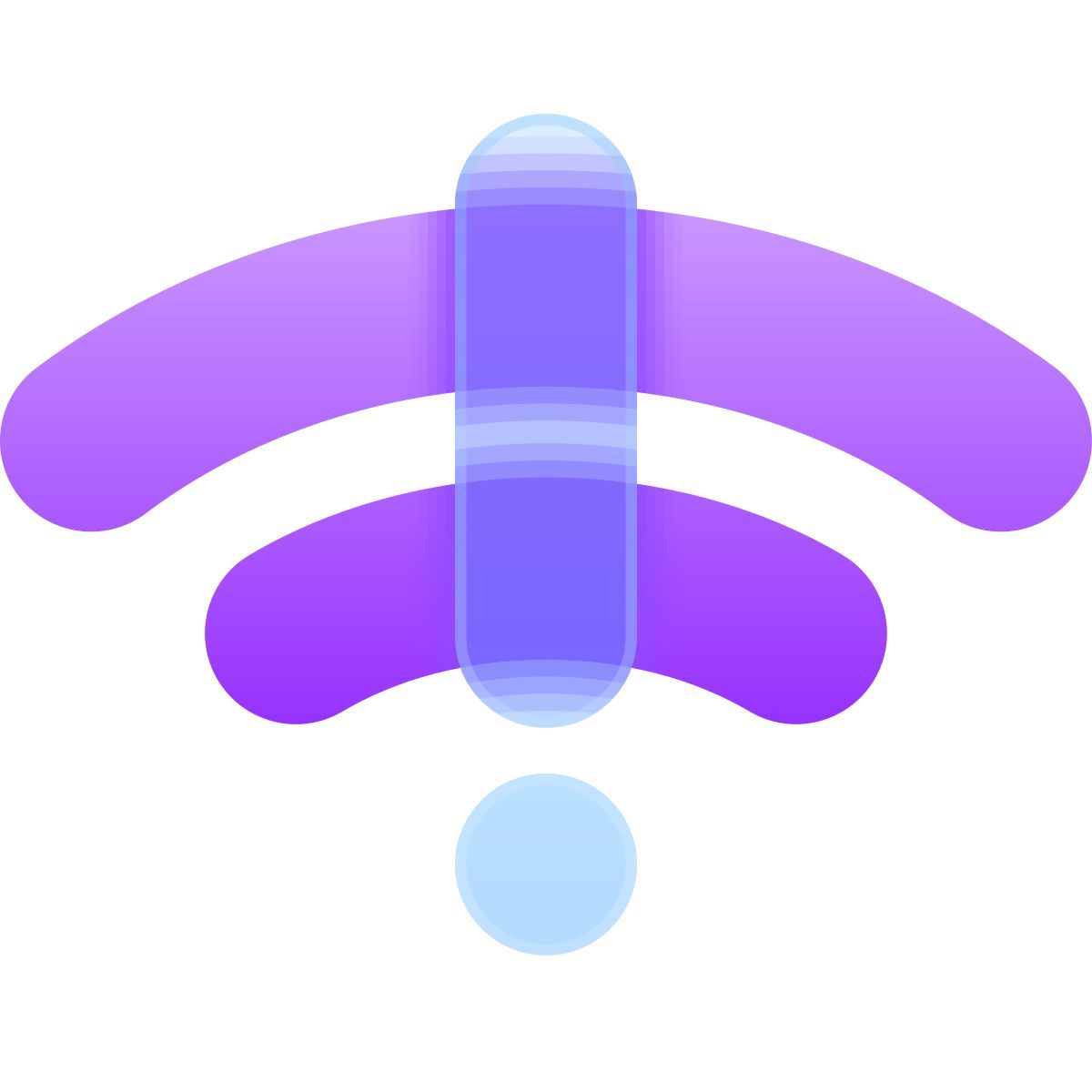 glassmorphism style sans internet icon