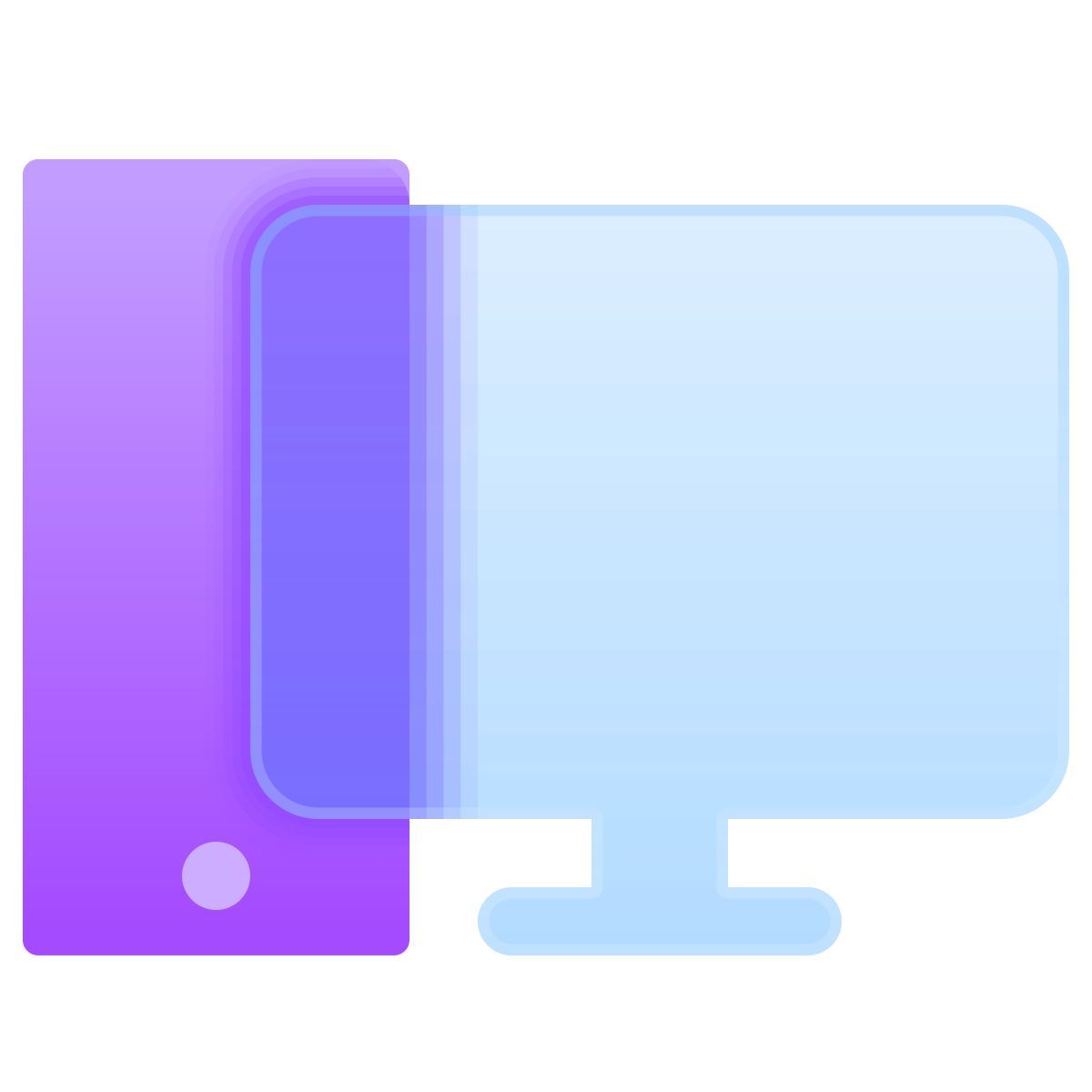 glassmorphism style рабочая станция icon
