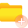 experimental add-folder-glassmorphism icon