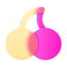 experimental cherry-glassmorphism icon