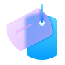 experimental dog-tag-glassmorphism icon