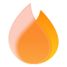 experimental fire-element-glassmorphism icon