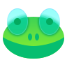 experimental frog-face-glassmorphism icon