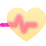 experimental heart-with-pulse-glassmorphism icon