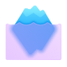 experimental iceberg-glassmorphism icon