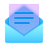 experimental open-envelope-glassmorphism icon