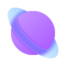 experimental planet-glassmorphism icon