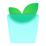 experimental potted-plant-glassmorphism icon