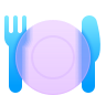 experimental tableware-glassmorphism icon
