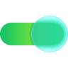 experimental toggle-on-glassmorphism icon