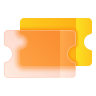 experimental two-tickets-glassmorphism icon