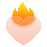 fire heart icon