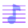 music transcript icon