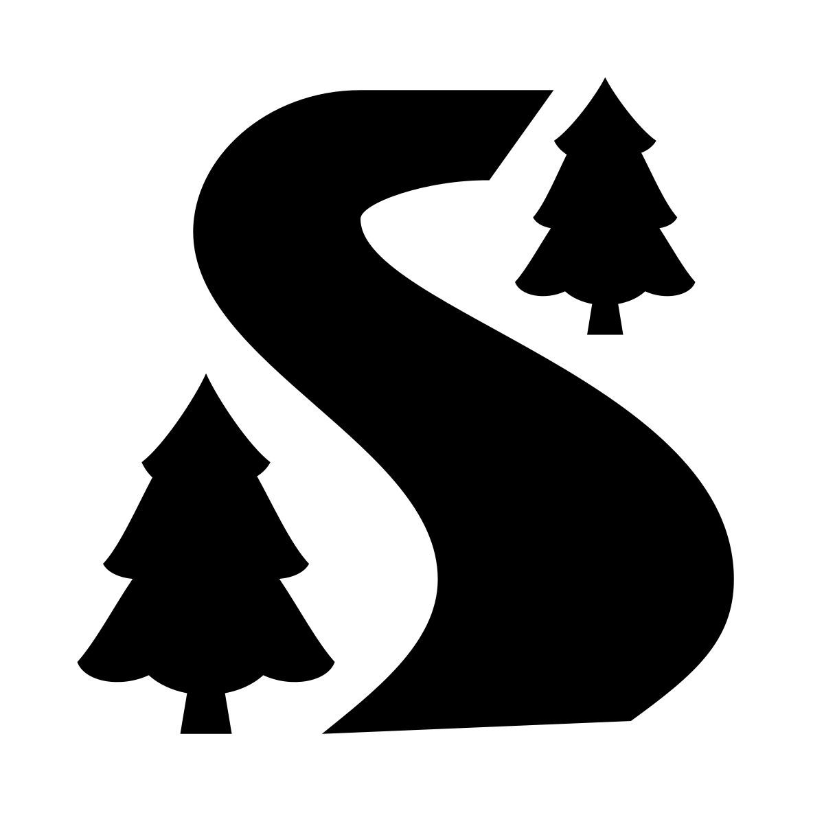 glyph neue style forest path icon