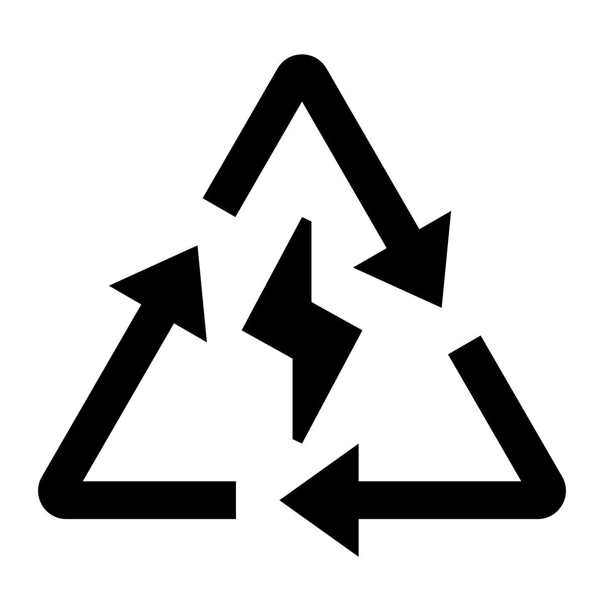 glyph neue style sinal triangular de eletricidade icon