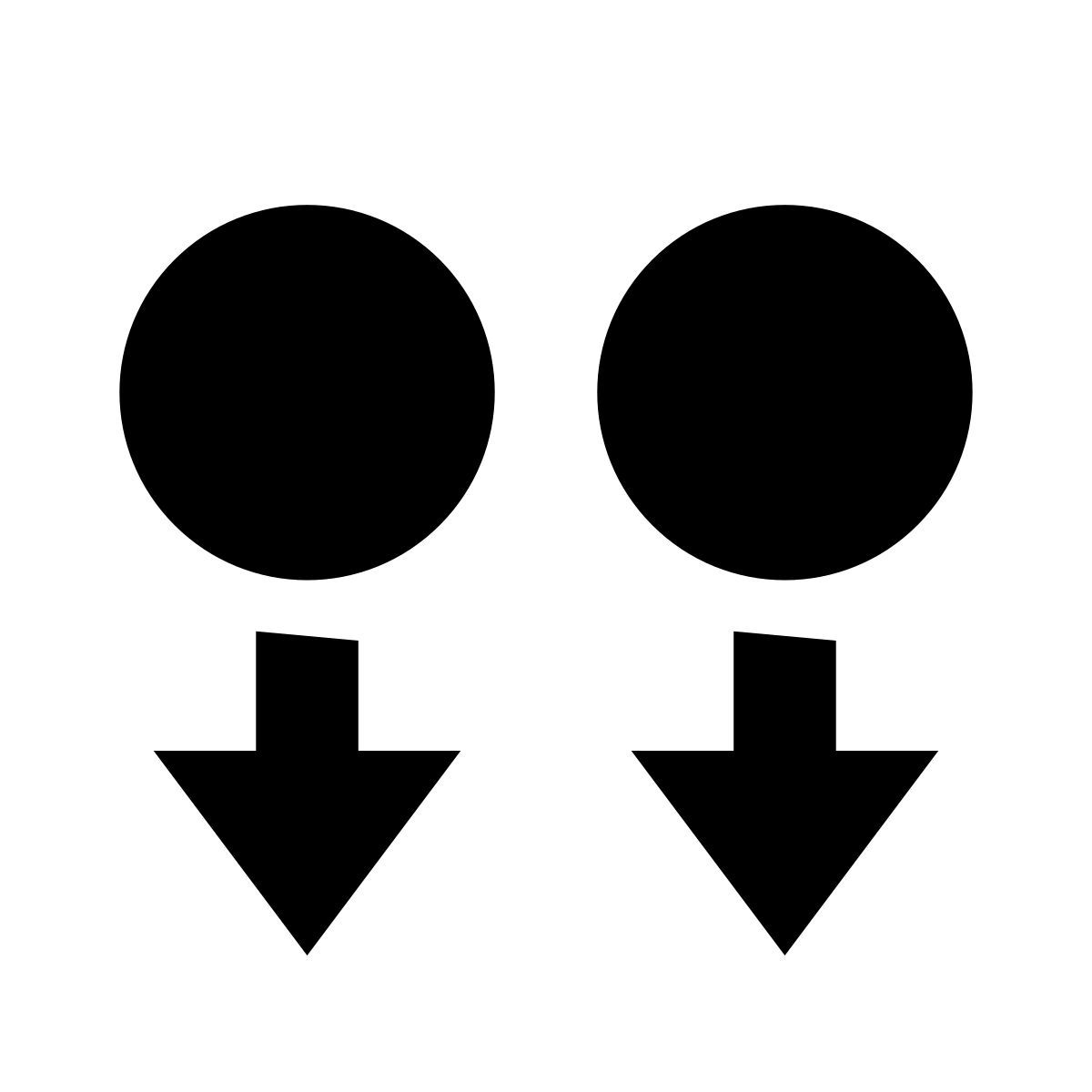 glyph neue style deslizar para baixo dois dedos icon
