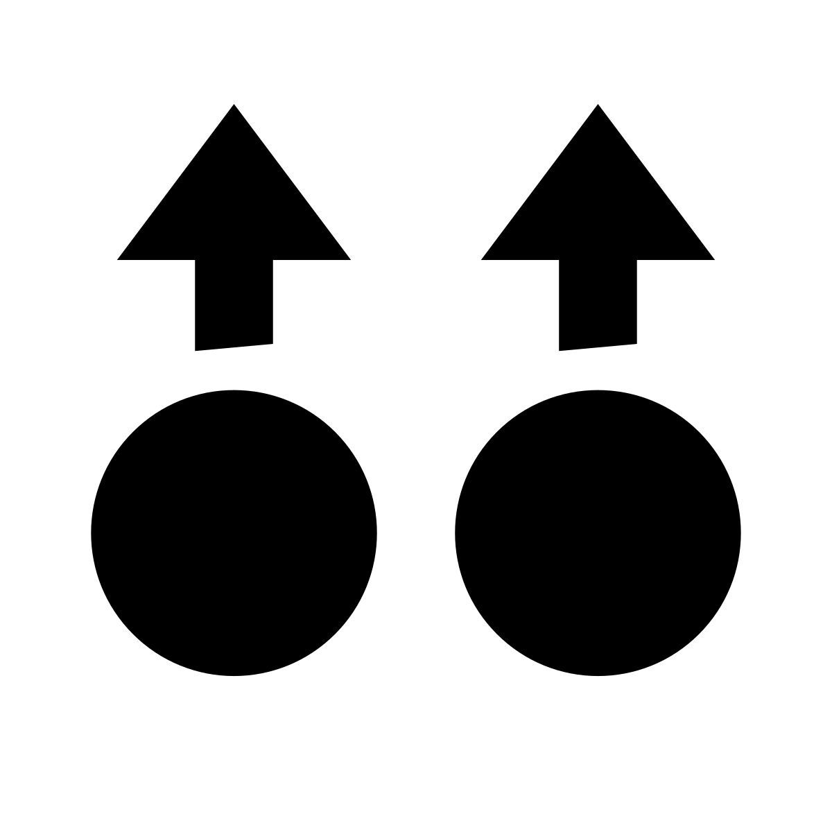 glyph neue style 2 本指で上にスワイプ icon