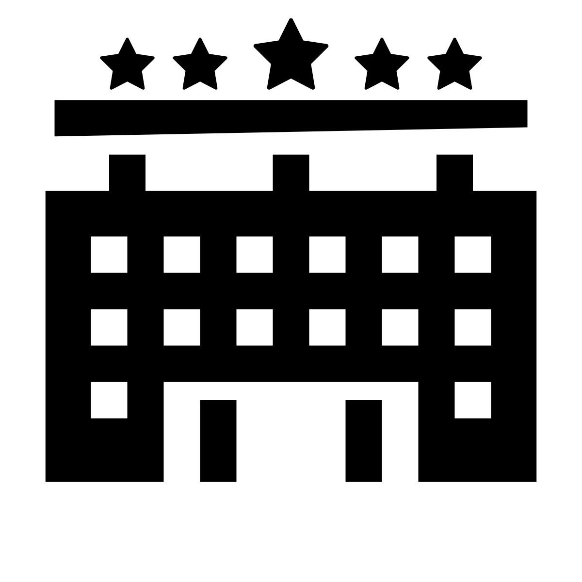 glyph neue style 5 성급 호텔 icon