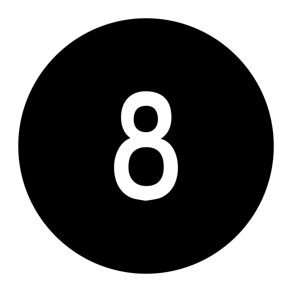 glyph neue style 丸８ icon