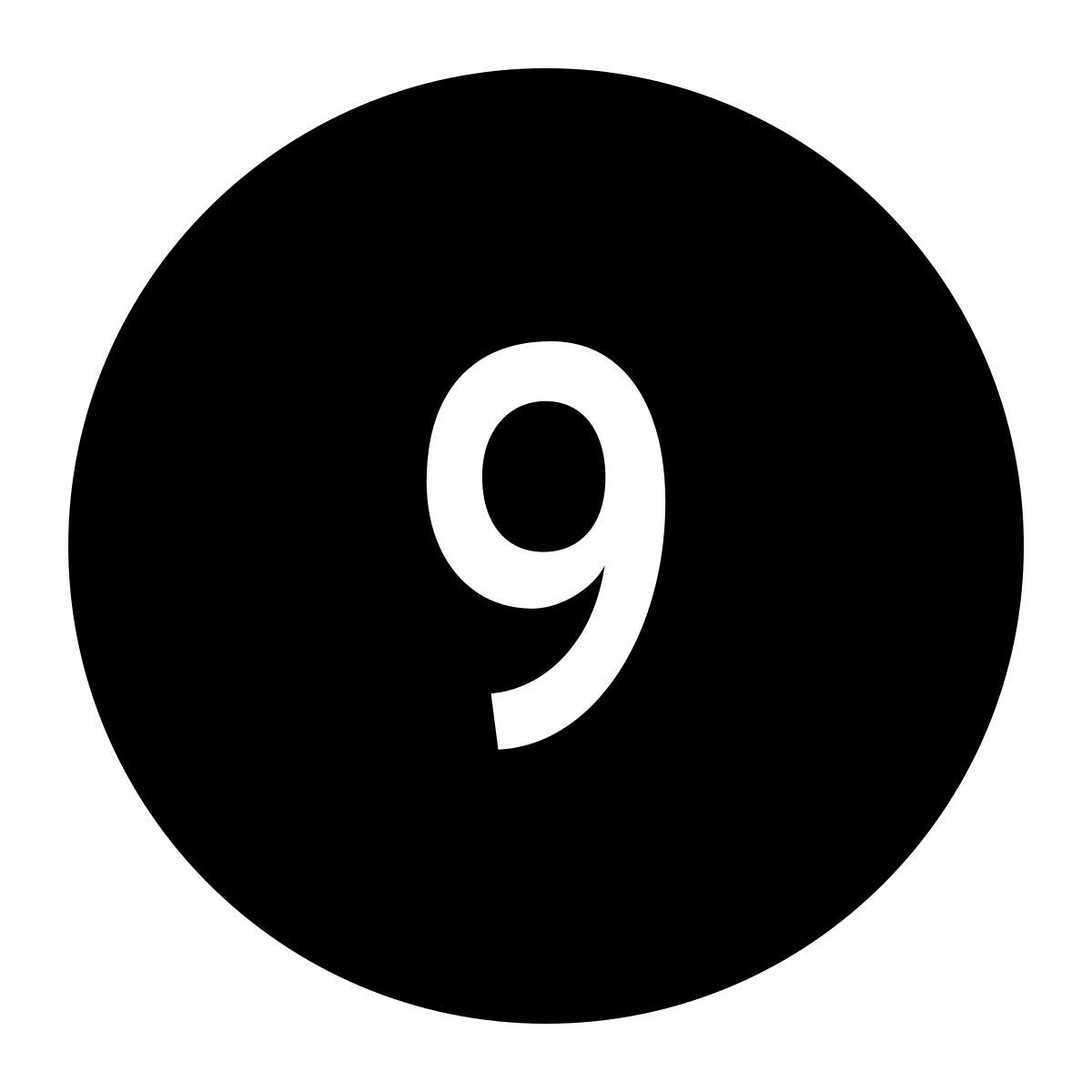 glyph neue style 9 circulado c icon